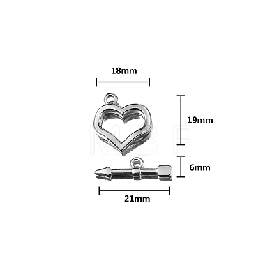 Stainless Steel Toggle Clasps PW-WG419A3-08-1