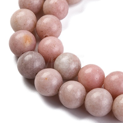 Natural Pink Opal Beads Strands G-E444-28-8mm-01-1