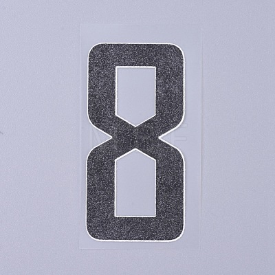 Number Iron On Transfers Applique Hot Heat Vinyl Thermal Transfers Stickers For Clothes Fabric Decoration Badge DIY-WH0148-43H-1