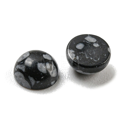 Synthetic Snowflake Obsidian Cabochons G-H309-03-04-1