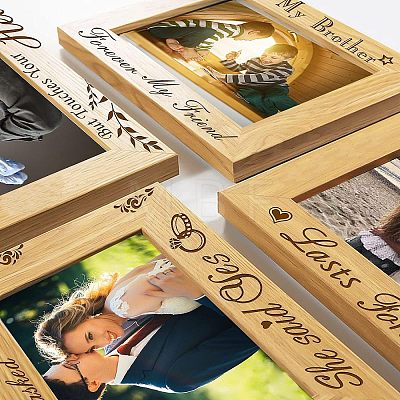 Natural Wood Photo Frames DIY-WH0234-016-1