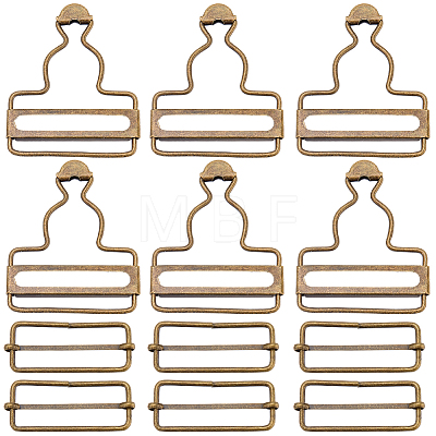 6Bags Adjustable Alloy Buckle FIND-CP0003-92C-1