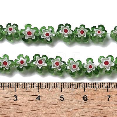 Handmade Millefiori Lampwork Beads Strands LAMP-F035-09Q-1