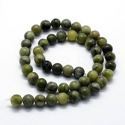 Natural Xinyi Jade/Chinese Southern Jade Beads Strands G-I199-07-4mm-1