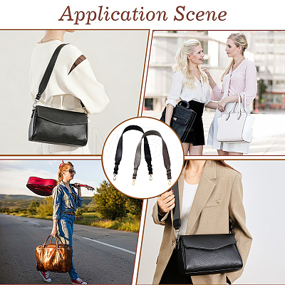 2Pcs 2 Colors PU Leather Bag Handles DIY-CL0002-68-1