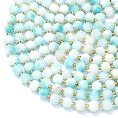 Natural Dyed White Jade Beads Strands G-K389-E16-01-1