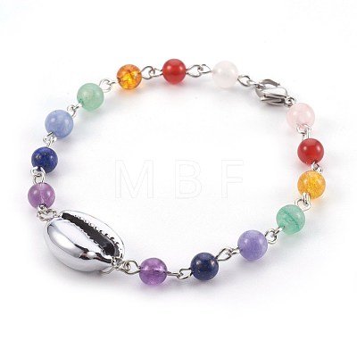 Natural Mixed Stone Beads Bracelets BJEW-JB03954-05-1