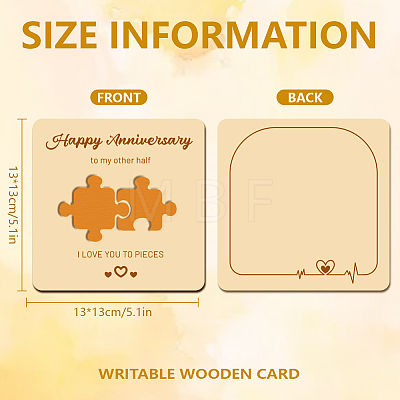 Wooden Commemorative Cards WOOD-WH0040-004-1