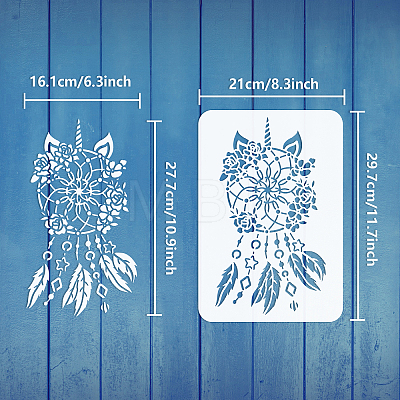 Plastic Drawing Painting Stencils Templates DIY-WH0396-0098-1