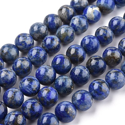 Natural Lapis Lazuli Bead Strands G-G953-01-10mm-1