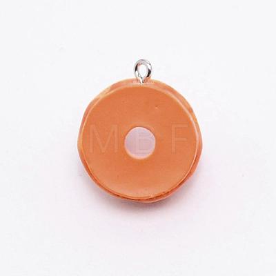 Resin Pendants RESI-WH0020-01B-1