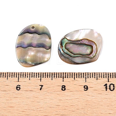 Natural Paua Shell Pendants X-SHEL-T020-11A-1