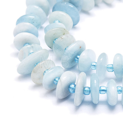 Natural Aquamarine Beads Strands G-E569-J13-1