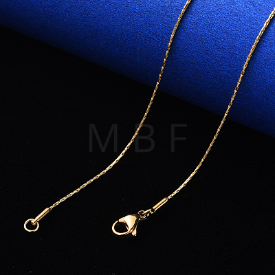 Vacuum Plating 304 Stainless Steel Coreana Chain Necklace NJEW-S420-005D-G-1