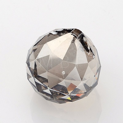 Faceted Round Glass Pendants GLAA-O008-F-1