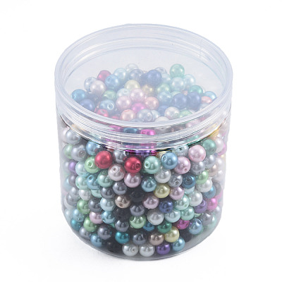 Glass Imitation Pearl Beads GLAA-T024-09-1