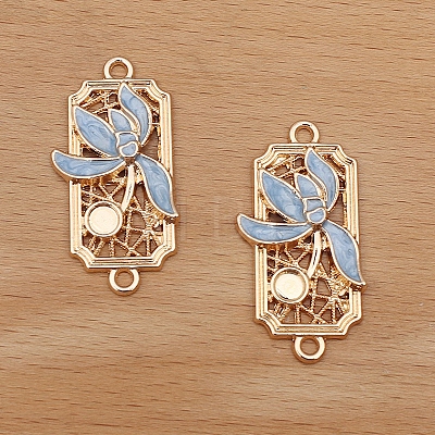 Alloy Enamel Pendant Cabochons Setting PW-WG78914-02-1