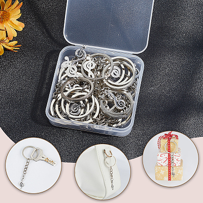 20Pcs Alloy Charm Keychains KEYC-SC00025-1