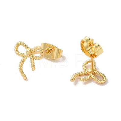 Brass Stud Earrings EJEW-B040-02G-1