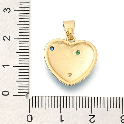 Brass Micro Pave Rhinestone Pendants KK-S049-13G-1