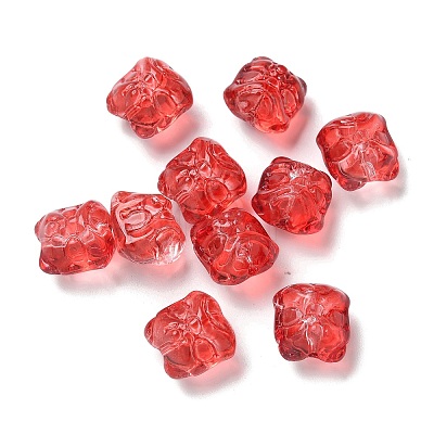 Baking Paint Transparent Glass Beads X1-GLAA-C035-01D-1