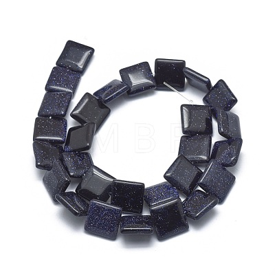 Synthetic Blue Goldstone Beads Strands G-G793-16A-02-1