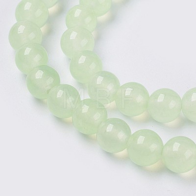 Natural White Jade Beads Strands G-G756-M-4mm-1