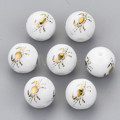 Electroplate Glass Beads EGLA-S178-11F-02-1