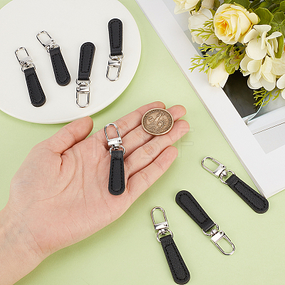 8Pcs PU Leather Zipper Pulls for Handbags Luggage and Jacket FIND-CL0002-09B-1