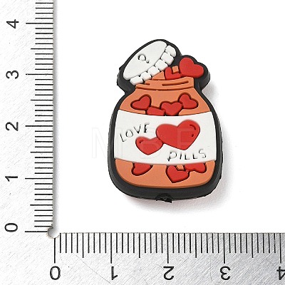 Valentine's Day Silicone Beads SL-CBACE28-04B-1