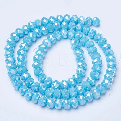 Electroplate Glass Beads Strands EGLA-A034-P10mm-B15-1