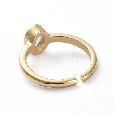 Adjustable Brass Cuff Finger Rings RJEW-G096-04G-1