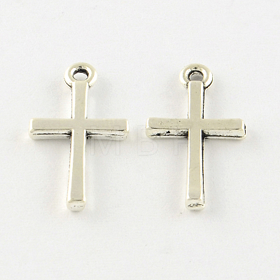 Cross Tibetan Style Alloy Pendants X-TIBEP-R344-21AS-LF-1