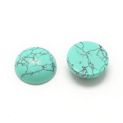 Synthetic Turquoise Cabochons G-R416-6mm-44-1