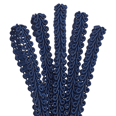 Polyester Braided Lace Trim OCOR-WH0110-14B-1