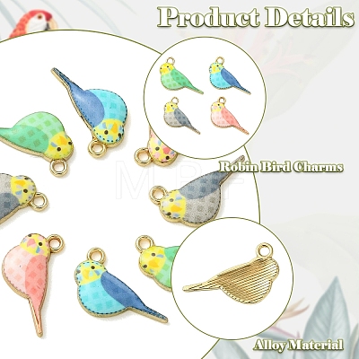 20Pcs 4 Colors Alloy Pendants ENAM-YW0009-44-1