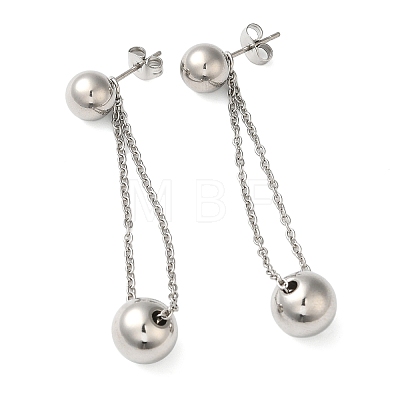 Non-Tarnish 304 Stainless Steel Stud Dangle Earrings EJEW-Q386-01P-1