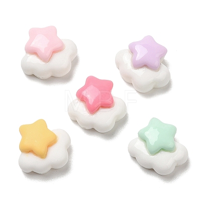 Opaque Resin Cabochons RESI-K027-04-1