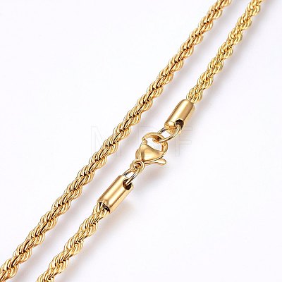 304 Stainless Steel Rope Chain Necklaces X-NJEW-F226-03G-03-1