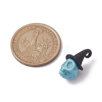 Synthetic Turquoise Dyed Pendants X1-PALLOY-TA00114-1