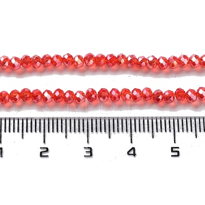 Electroplate Glass Beads Strands X-EGLA-R048-2mm-03-1