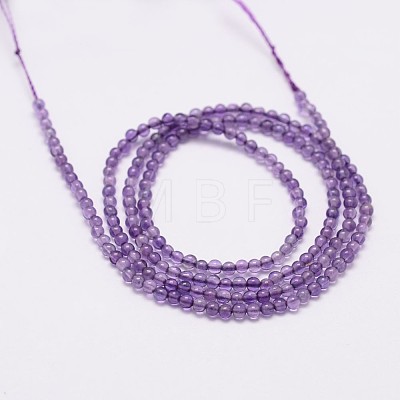 Natural Amethyst Beads Strands X-G-N0215-03-2mm-1