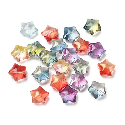 Baking Paint Transparent Glass Beads GL-CBA7B2B-08-1