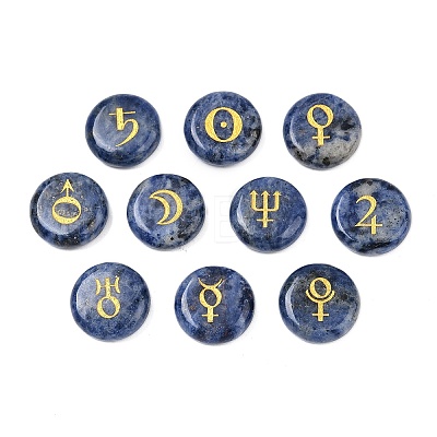 10Pcs 10 Styles Natural Sodalite Cabochons G-G193-03H-1