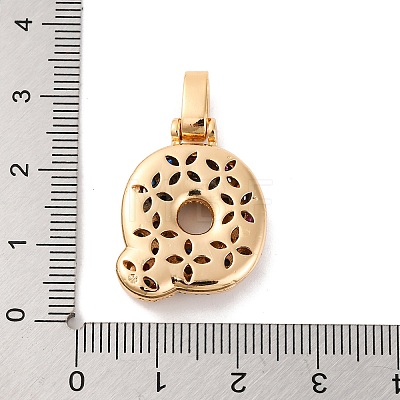 Brass Micro Pave Cubic Zirconia Pendants KK-C076-29Q-G02-1