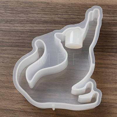 Lovely Cat Shape Candlestick Silhouette Silicone Molds SIMO-C010-01A-1