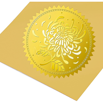 Self Adhesive Gold Foil Embossed Stickers DIY-WH0211-188-1