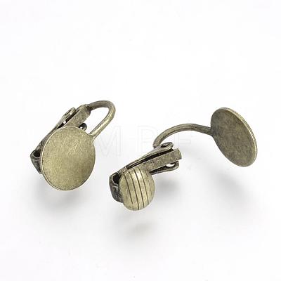 Iron Clip-on Earring Settings KK-R071-05AB-1