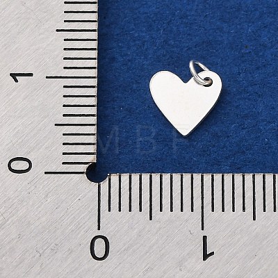 925 Sterling Silver Heart Charms STER-G045-01S-01-1