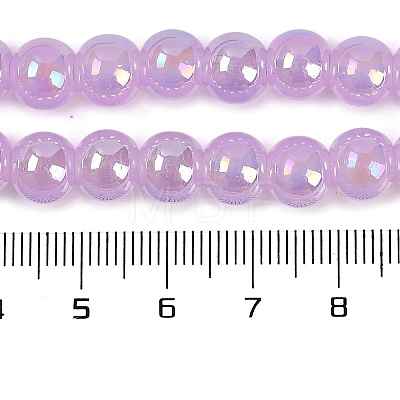 Baking Paint Electroplate Glass Beads Strands X-GLAA-G120-01D-1